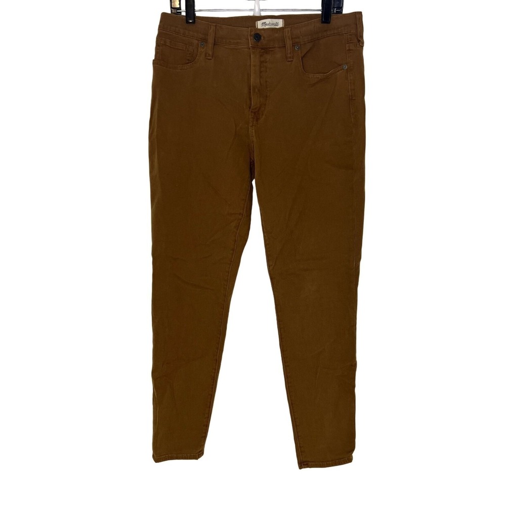 Madewell 9 High Riser Skinny Skinny‎ Jeans Brown Tobacco Size 31 F5202 Women - Picture 2 of 8